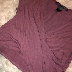 Purple stretchy crop top